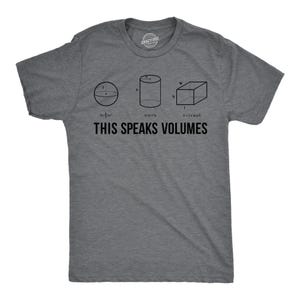 This Speaks Volumes Geometry T-Shirt, Funny Math Teacher Tee