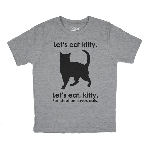 Punctuation Saves Shirt Funny Cat Shirt Kids Cat T Shirt - Etsy