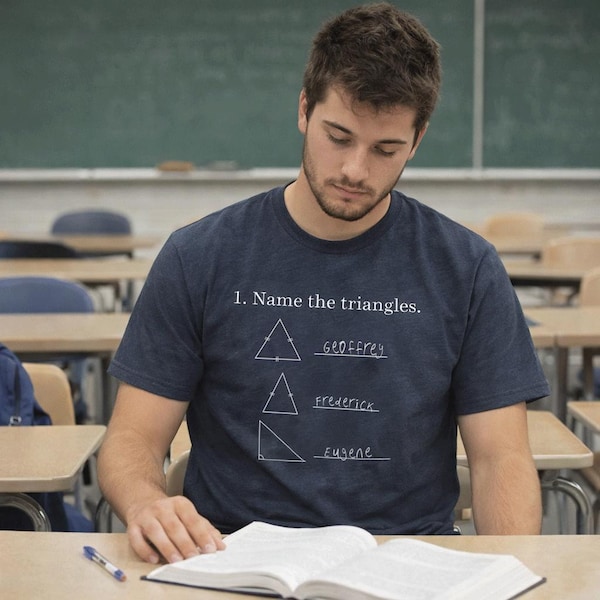 Maglietta "Indovina i triangoli", maglietta divertente per insegnanti di matematica