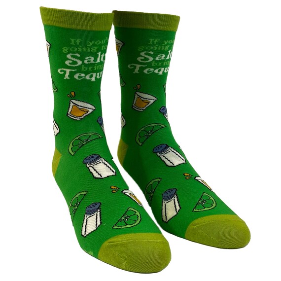 Women's Tequila Socks, Be Salty Bring The Tequila Socks, Tequila Gifts, Cinco De Mayo Socks, Funny Foodie Socks, Food Lover Gift Il_570xn