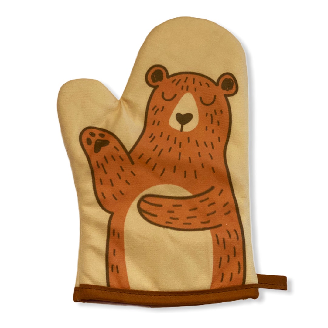 Bear Puppet Oven Mitt, Housewarming Gift, Pot Holder, Christmas Gift