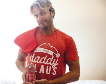 パパ・クロースTシャツ、赤いクリスマスお父さんギフト、ファミリークリスマスシャツ