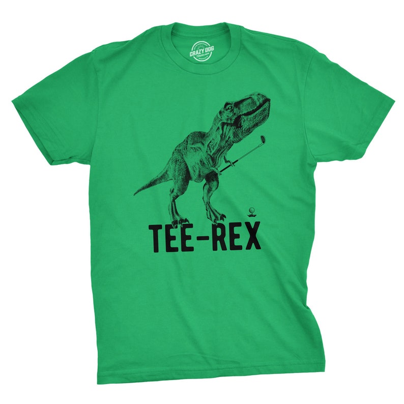 T Rex Shirt Funny Golf T Shirt Tyrannosaurus Shirt Mens Etsy