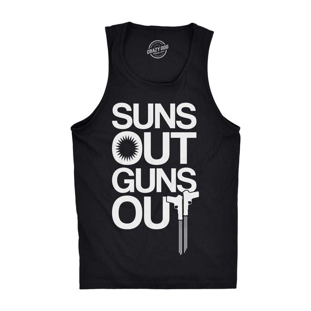 Suns Out Guns Out Tank Top, Mens Tank Top, Workout Tank Top for Men