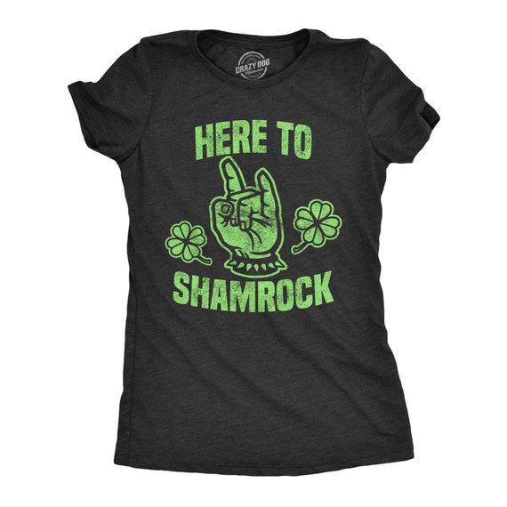 Here to Shamrock Shirt, Metal Head Shirt, Irish Shirt, Ireland Drinking T Shirt, Womens Irish Top, St Patricks Day, Rock and Roll Shirt Il_570xn