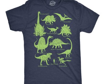 T-shirt dinosaure, Tous les dinosaures, T-shirt amusant sur le thème des dinosaures