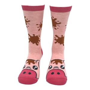 Pig Socks, Womens Farm Animal Socks, Cute Womens Socks,  Novelty Socks, Inappropriate Socks, Funny Socks Women, Pig Lover Socks, Farmer
