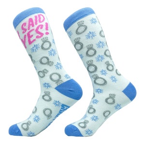 Weddings Socks, Womens I Said Yes, Shes Getting Married, Cute Womens Socks, Funky Socks, Bride To Be Novelty Socks, Womens Bachelorette Gift