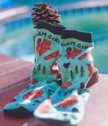 Dam Girl Beaver Socks, Funny Women's Socks, Embroidered Cotton Blend