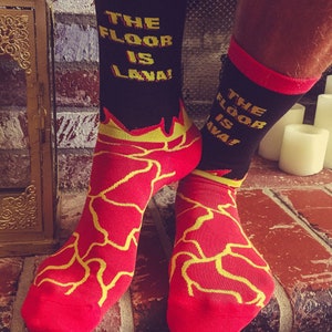 Nostalgic Mens Socks, Floor Is Lava Socks, 90s Kid, Funny Dad Socks, Father&#39;s Day Gifts, Guys Gifts Under 20, Dad Gifts, Compression Socks