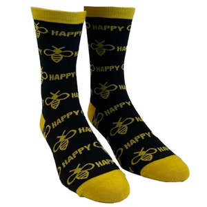 Bee Socks, Buzzed Socks, Bee Happy Socks, Pun Socks, Bee Lover Gifts, Womens Novelty Socks, Funny Socks Women, Bee Socks For Women