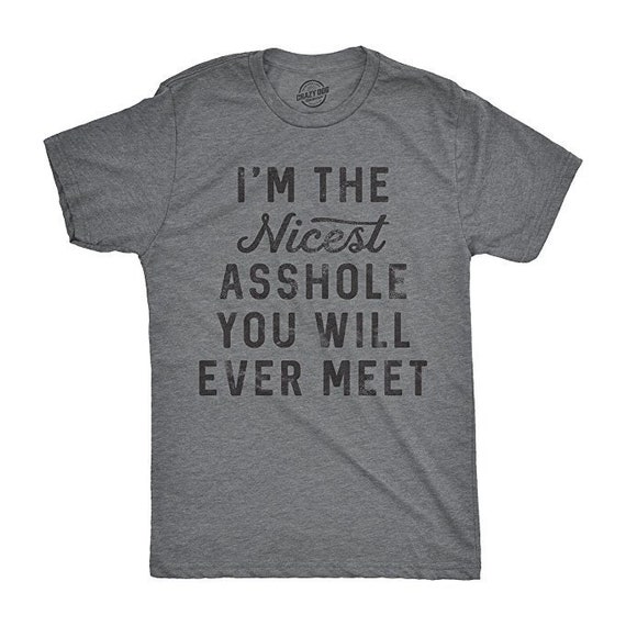 Asshole Shirt, Nice Guy Gifts, Rude Shirts Men, Sarcastic T Shirt, Funny Shirt For Men, Crazy Shirt, Cool Mens Shirt, Shirt For Asshole Il_570xn