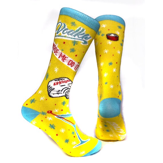 Vodka Socks, Drinkers Socks, Groomsmen Socks, Vodka Lover Gift, Alcoholic Socks, Vodka Made Me Do it Socks, Funky Socks, Crazy Socks Il_570xn