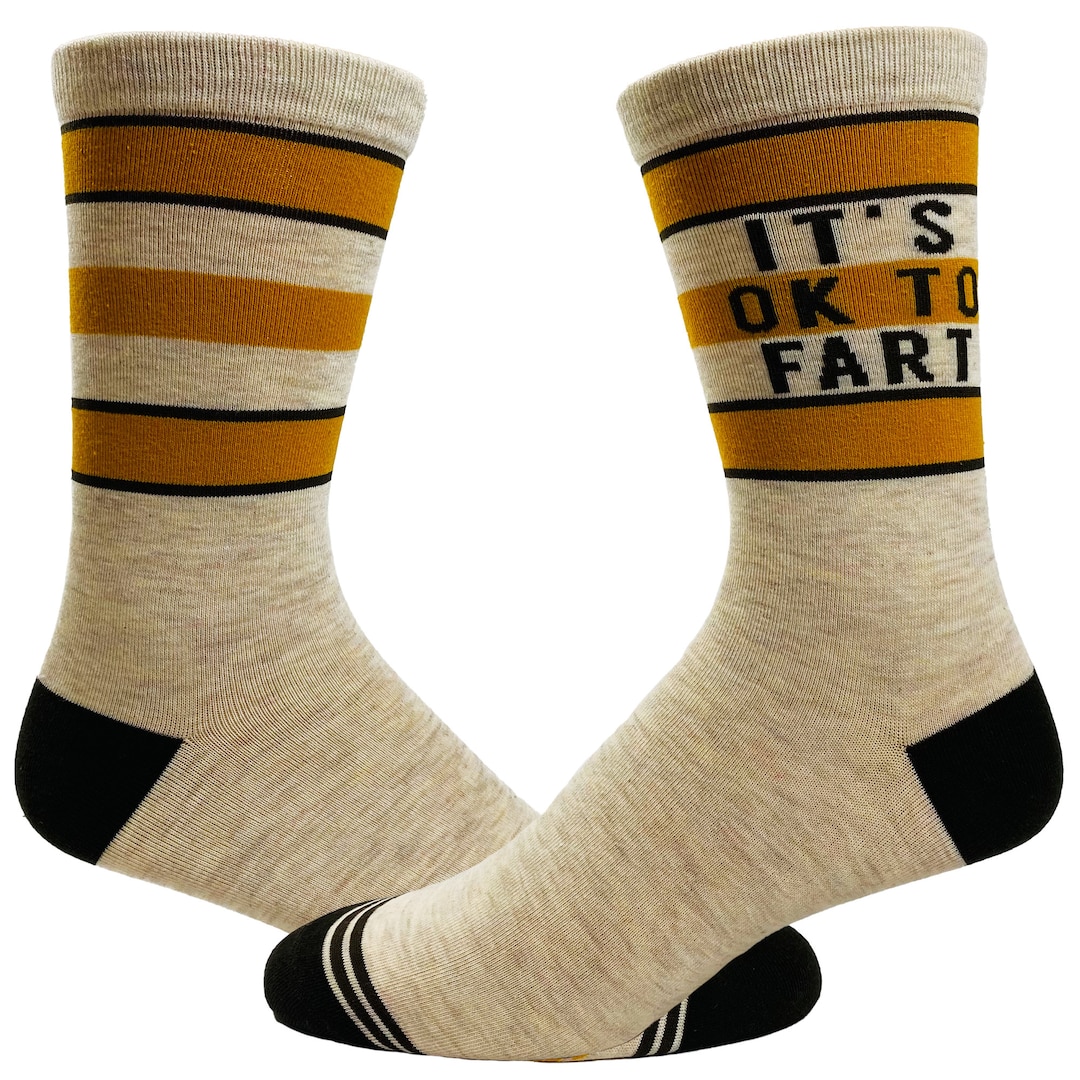 Funny Socks, Rude Socks, It's OK to Fart Socks, Inappropriate Socks