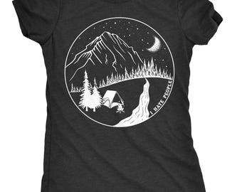 Funny Camping Graphic Tee, I Hate People Shirt