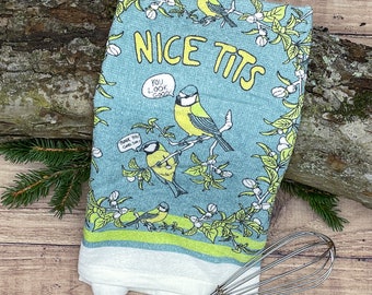 Offensive Towel, Nice Tits Tea Towels, Funny Hand Towels , Housewarming Gift, Christmas Gift, Hostess Gift, Funny Towels, Bird Towels