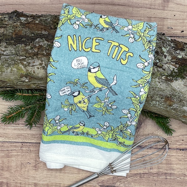 Offensive Towel, Nice Tits Tea Towels, Funny Hand Towels , Housewarming Gift, Christmas Gift, Hostess Gift, Funny Towels, Bird Towels