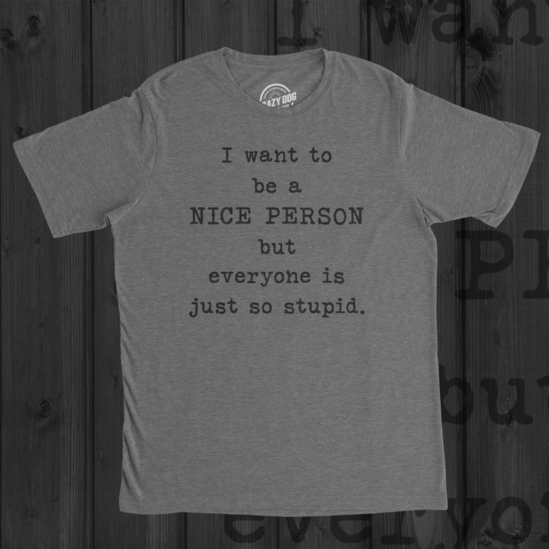 Funny Sarcastic T-Shirt, Nice Person, Rude Shirt image 1
