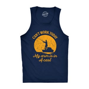 Funny Fishing T-Shirt, Fisherman Gift, Arm Cast Graphic Tee Tank Top