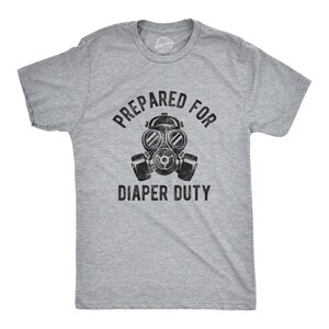 Funny Dad Shirt, Diaper Duty Gas Mask Tee