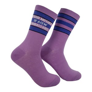 Womens Proud Mother Of A Few Dumbass Kids, Cool Womens Socks, Tube Socks Women, Cute Socks For Mom, Swearing Mom Socks, Mother&#39;s Day Gift