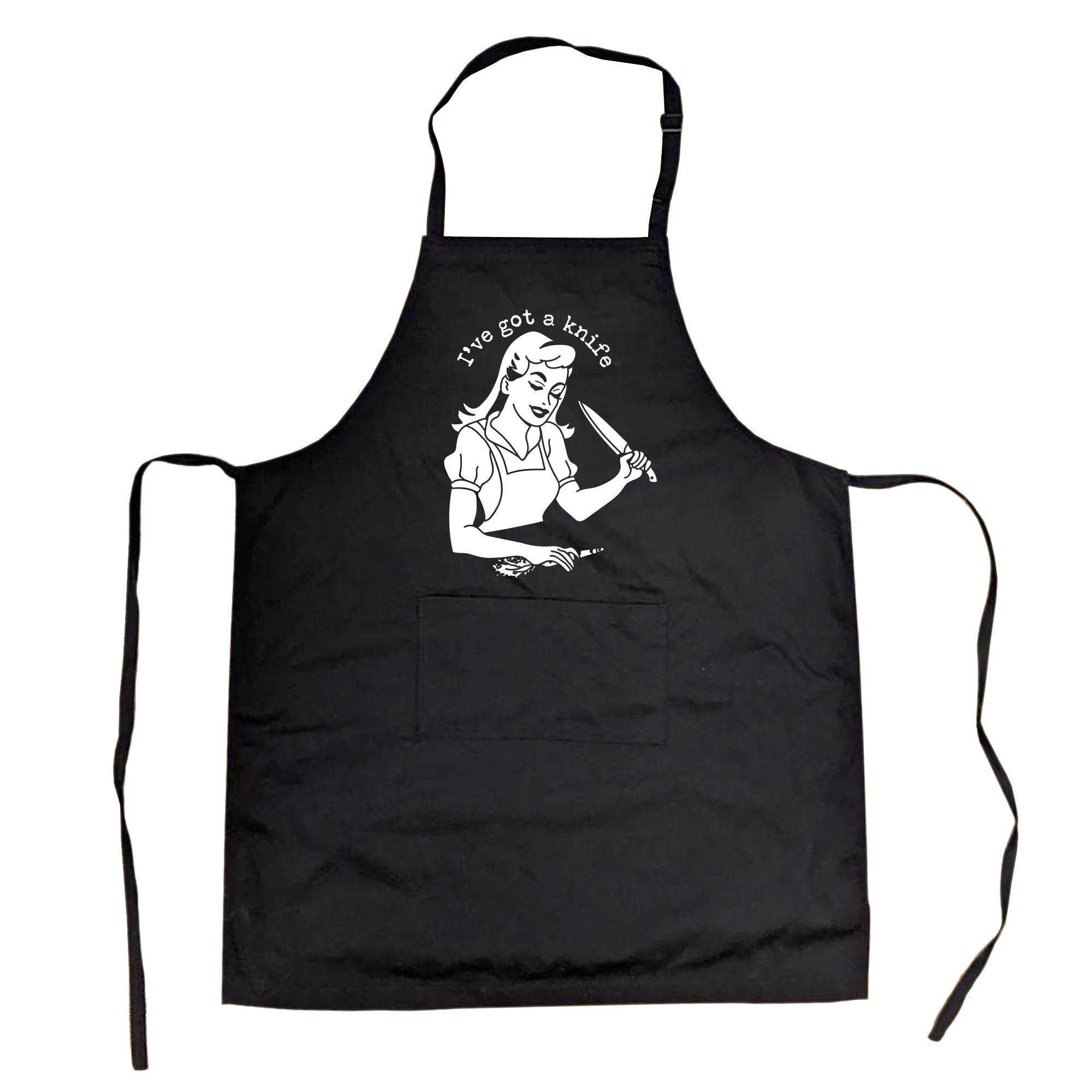 Beware Crazy Gardening Lady Chefs Apron Funny Mum Mothers Day Cooking Baking 