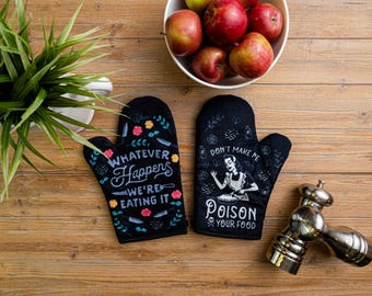 Funny Oven Mitt, Don't Make Me Poison Your Food, Hostess Gift