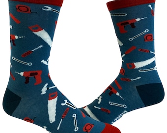 Funny Dad Socks, Tools Socks, Handyman Socks, Protective Dad and Tools Socks, Dad Gifts Under 20, Funny Father Socks, Woodworker Socks