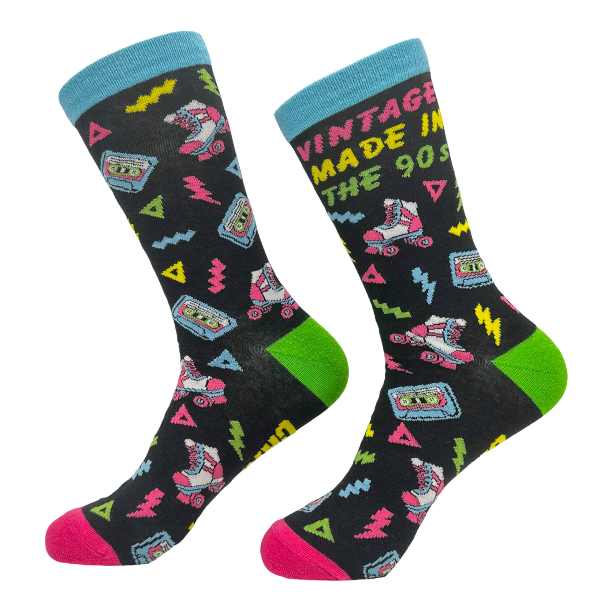 Vintage 90s Socks, Retro Neon Pattern, Funky Gift - Etsy Vintage 90s Socks, Retro Neon Pattern, Funky Gift - Etsy
