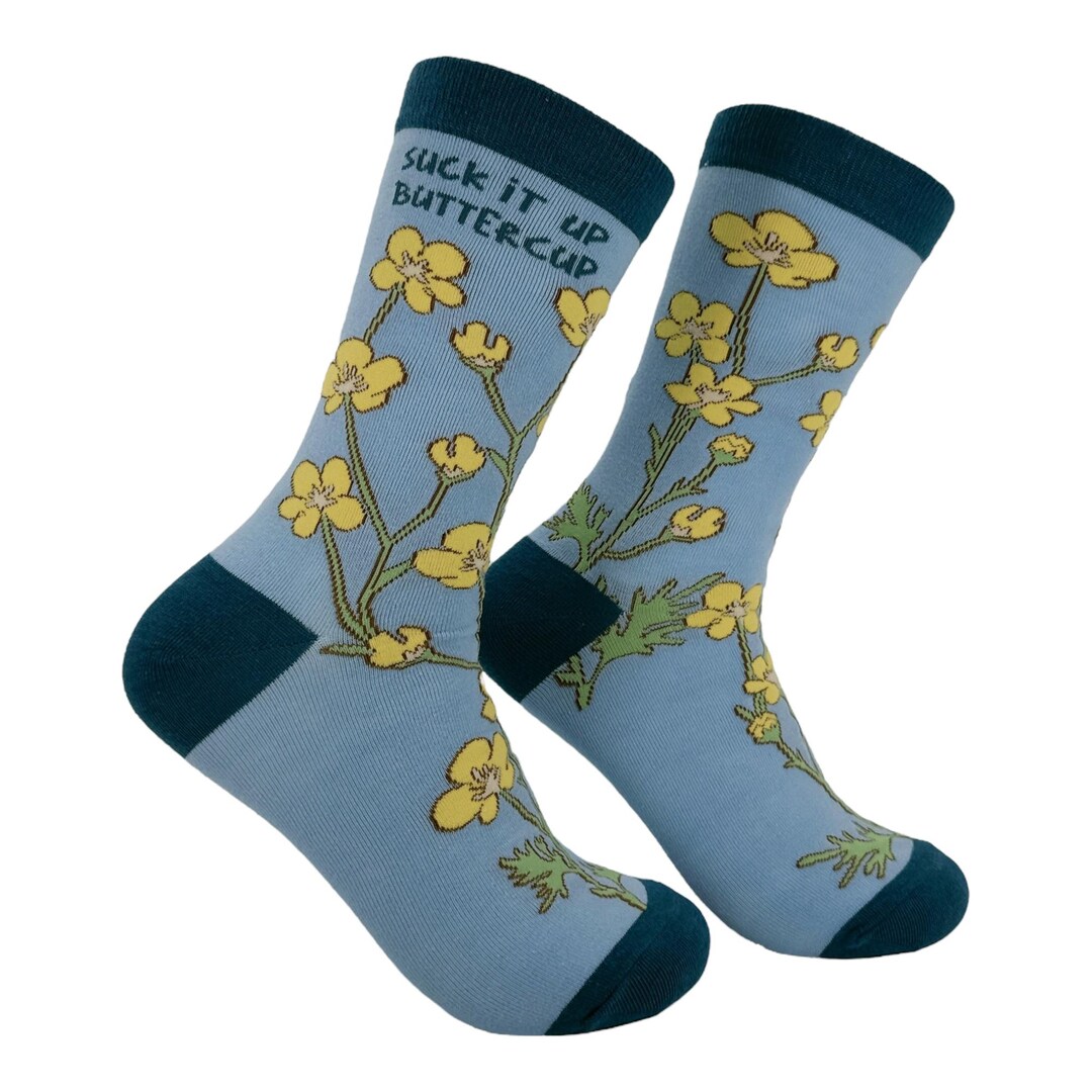Floral Swearing Socks: Funny Embroidered Flower Lover Gift - Etsy