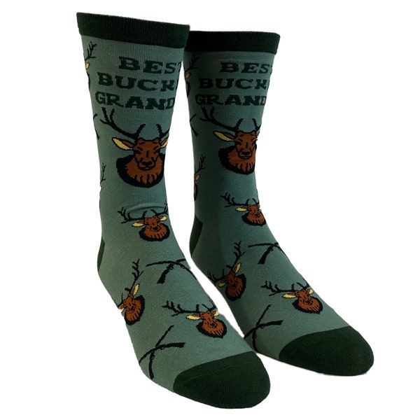 Best Buckin' GRANDPA Mens Socks, Funny Dad Socks, Hunting Socks, Hunter Gifts, Guys Gifts Under 20, Grandpa Gifts, Mens Socks