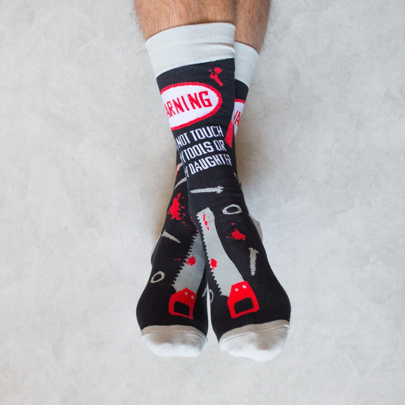 Funny Dad Socks Don't Touch My Tools or My Daughters Etsy
