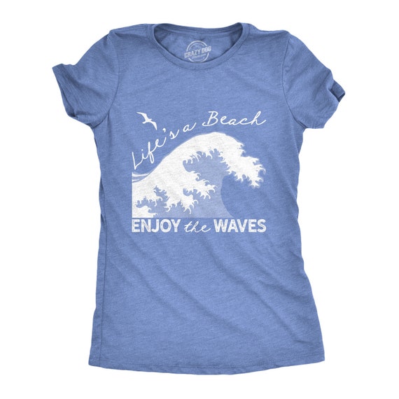 Camisa de Camisas de Funny Wave Life - Etsy España
