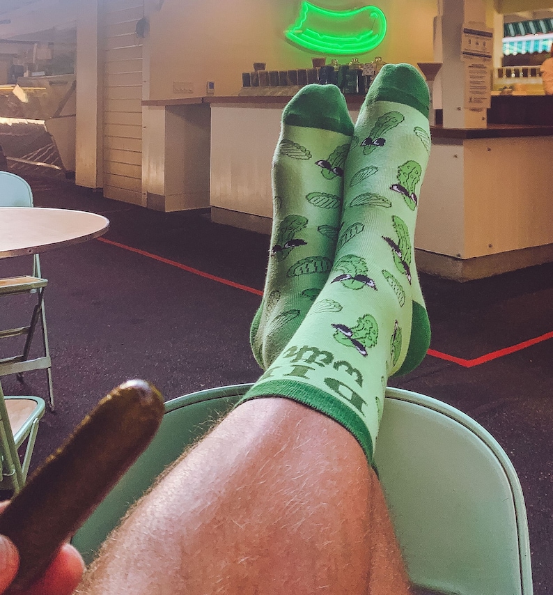 Dill With It Pickle Socks Funny Womens Mens Socks Youth image 3