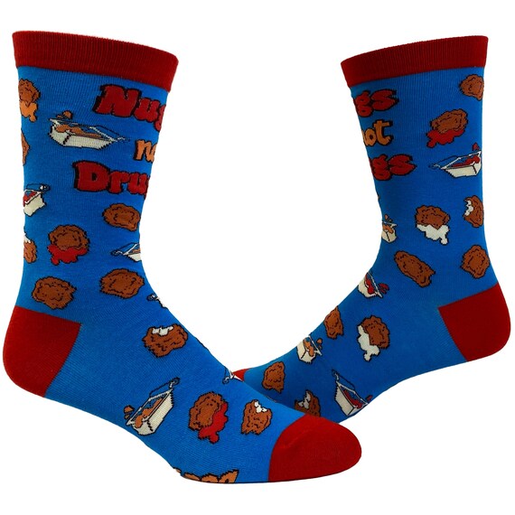 Nugs Not Drugs Socks Mens Food Socks Fun Foodie Socks Funky Etsy