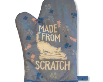 Made From Scratch Cat Oven Mitt, Funny Baking Pot Holder
