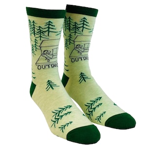 Outdoorsy Socks, Funny Attitude Socks Man, Outdoors Socks, Funky Travel Socks, Groomsman Gifts Under 20, Travel Lover Gift, Hiking Gifts