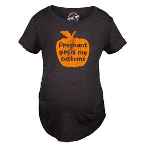 Halloween Maternity Shirt, Halloween Costumes Maternity Shirt, Halloween Pregnant Gift, Pumpkin Costume, Pregnant Girl Halloween Costume image 3