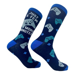 Just A Few More Minutes, Video Gamer Sock, Do Not Disturb Funny Socks, Gifts for Him, Game On Socks, I&#39;m Gaming, Gaming Controller