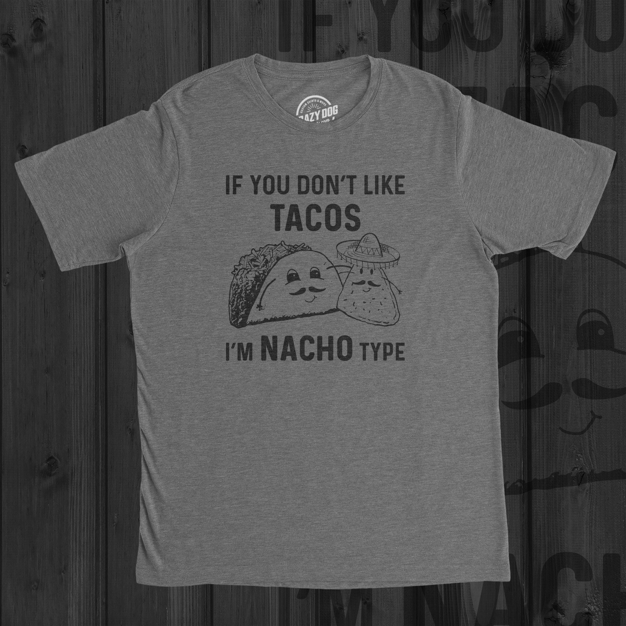I Do It For The Tacos Funny Men's T-Shirts Graphic Tee Sayings Shirts  Black Tee Gifts For Him