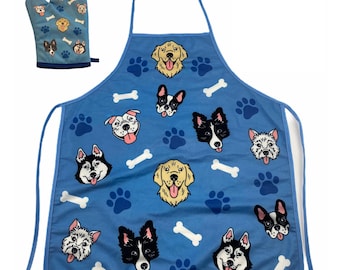 Dog Breeds Oven Mitt, Rescue Mom Gift