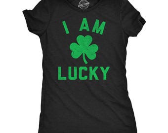Ik ben Lucky Shamrock Shirt, grappig T-shirt voor St. Patrick's Day
