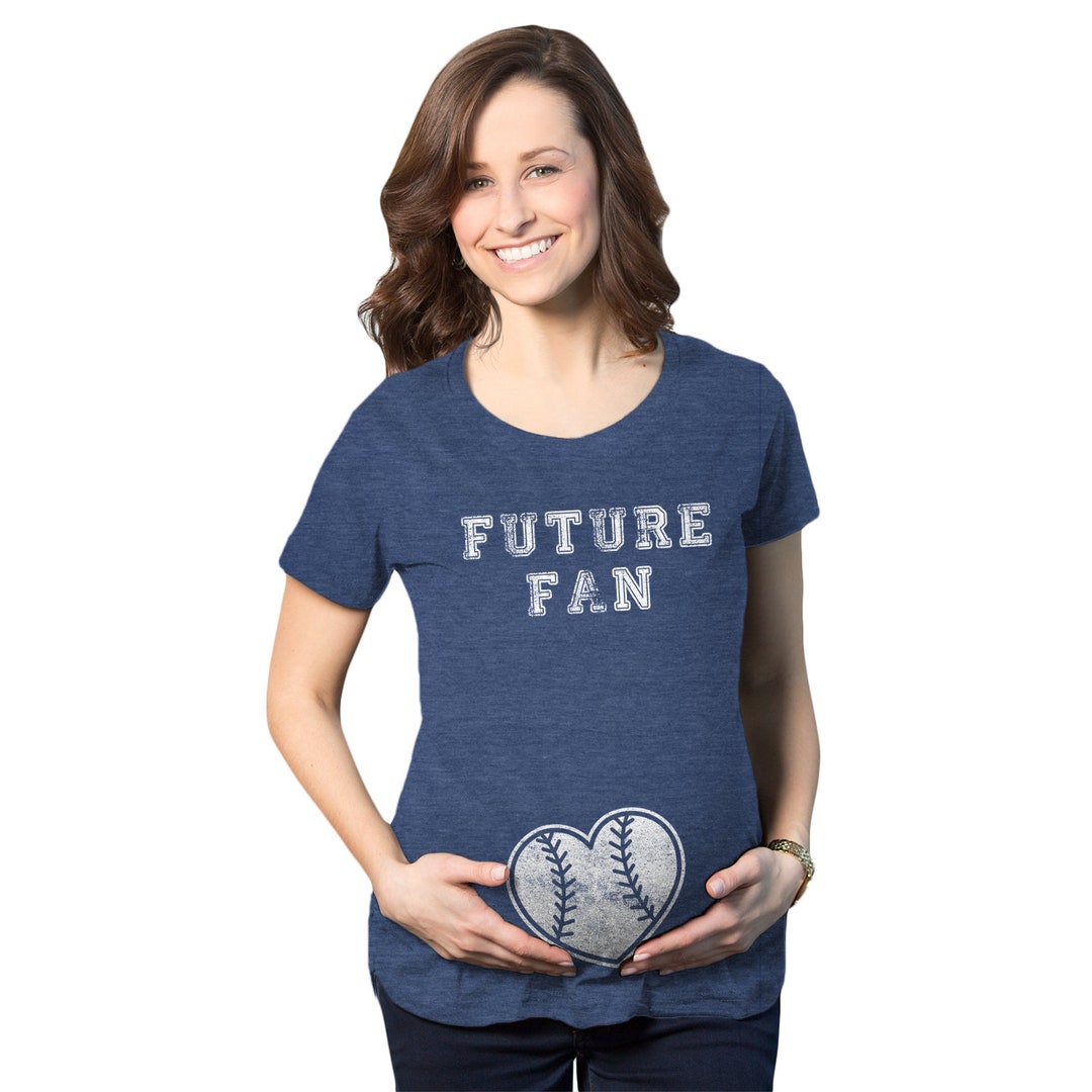 Baseball Heart STRETCHY Pregnant Shirt Sports Mom Pregnancy Etsy