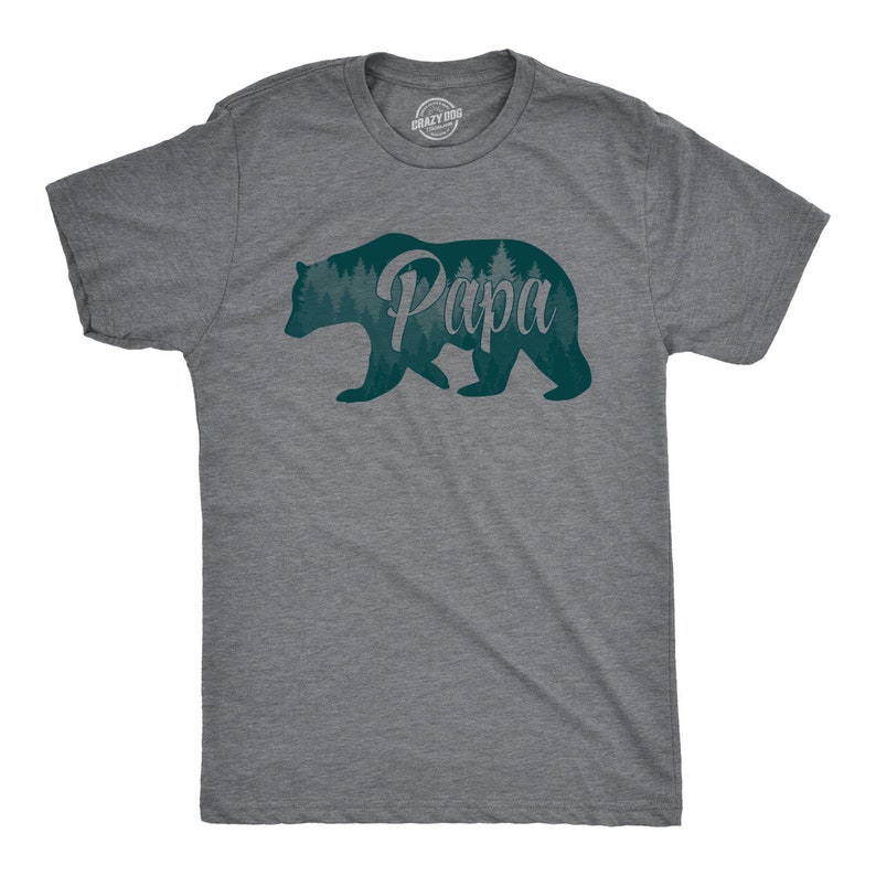 Papa Bear Forest T shirt, Fathers Day Gift, Gift for Dad, Dad Shirt, Papa Forest Shirt For Men, Grandpa Shirt, Papa Gift, Bear Dad, Forest image 1