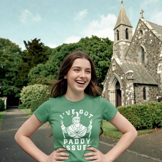 Maglietta San Patrizio Per Donna Uomo Bambino, Verde Trifoglio, Tessuto Morbido, Divertente Abbigliamento Irlandese