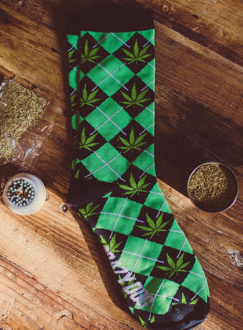 Funny Weed Socks Dope Argyle Socks Funny Groomsmen Smoker Etsy