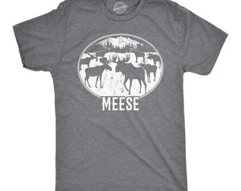 Maglietta con gioco di parole "Meese Moose", un regalo divertente a tema grammatica.