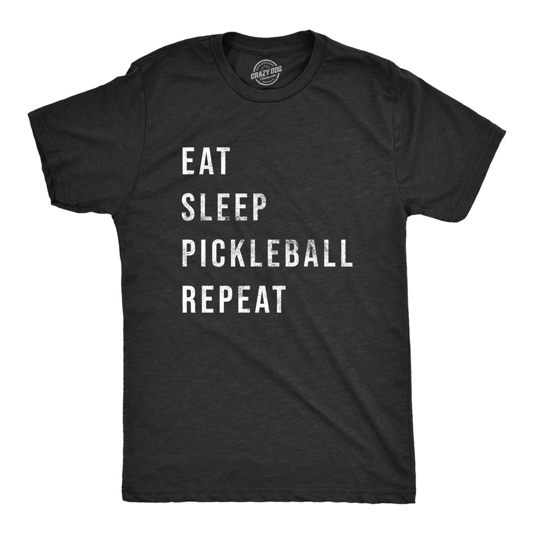 Eat Sleep Pickleball Repeat, Pickleball Shirts, Sports Shirt Men, Mens