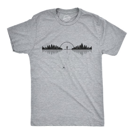 Mens Fishing T shirt, Funny Fishing Shirt, Fishing Graphic Tee,Fisherman Gifts, Present For Fisherman,Lake Scene Fisherman Shirts, Cool Lake Il_570xn