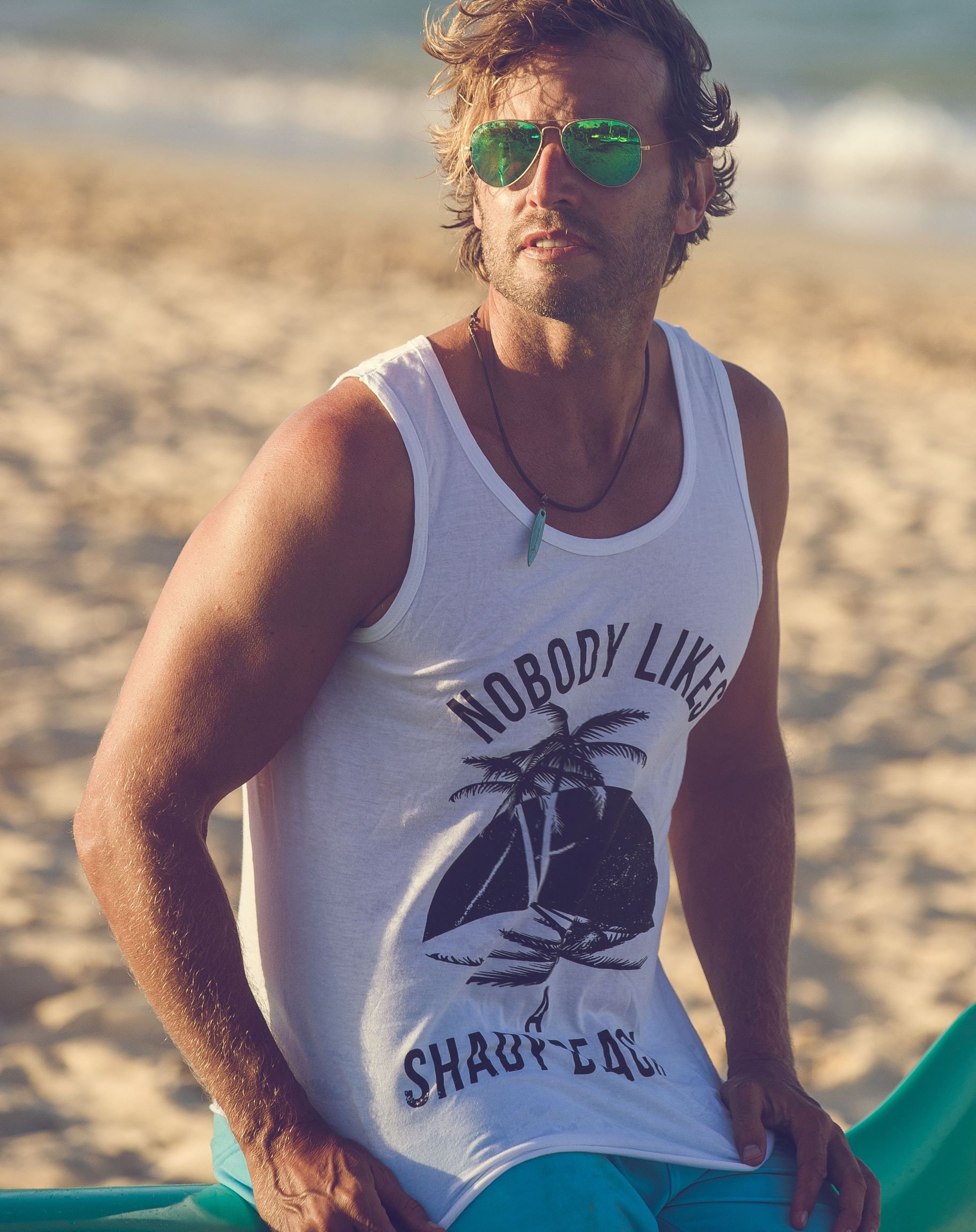 Camiseta sin mangas de playa para hombres divertida - Etsy México